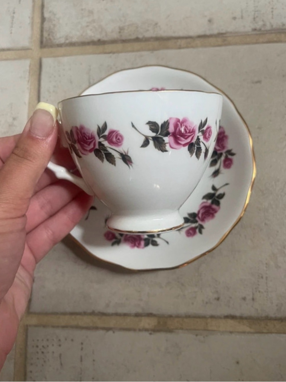 Vintage Royal Vale Bone China Teacup & Saucer – Pattern 7967